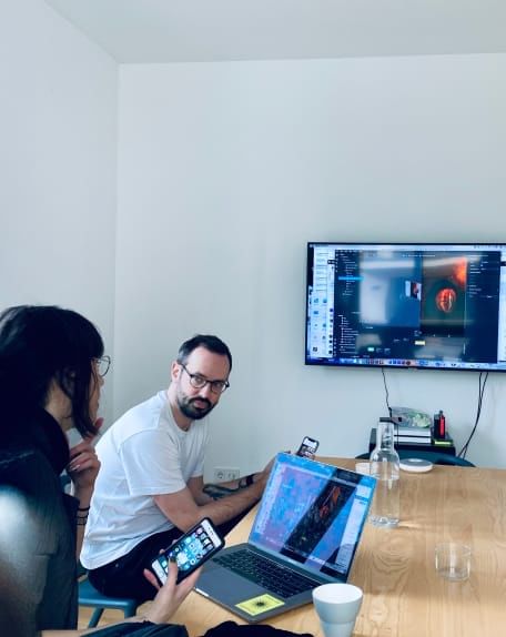 Workshop taking place in the meeting room