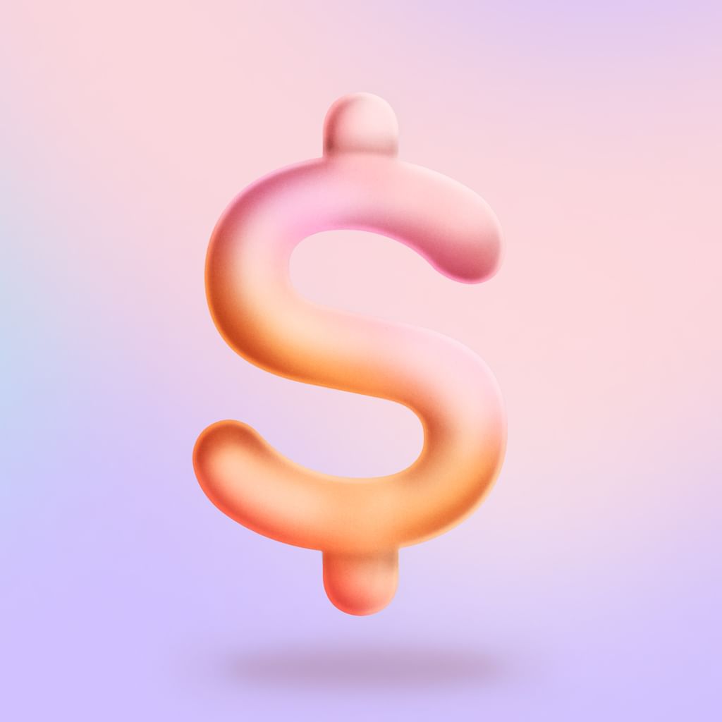 Donut dollar sign illustration