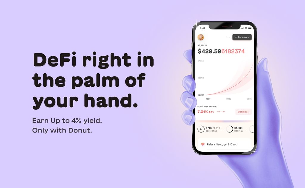 Donut hand illustration